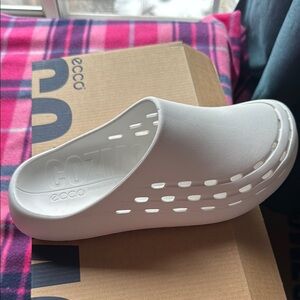 Ecco White Loafers with Breathable Design